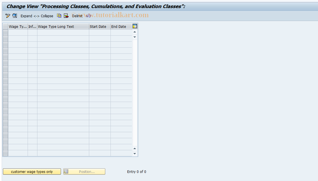 SAP TCode S_AHR_61003501 - IMG-Aktivität: OHARWT022