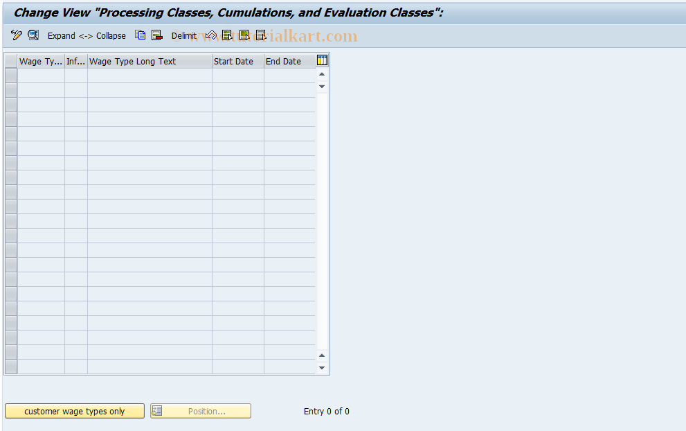 SAP TCode S_AHR_61003514 - IMG-Aktivität: OHARWT036