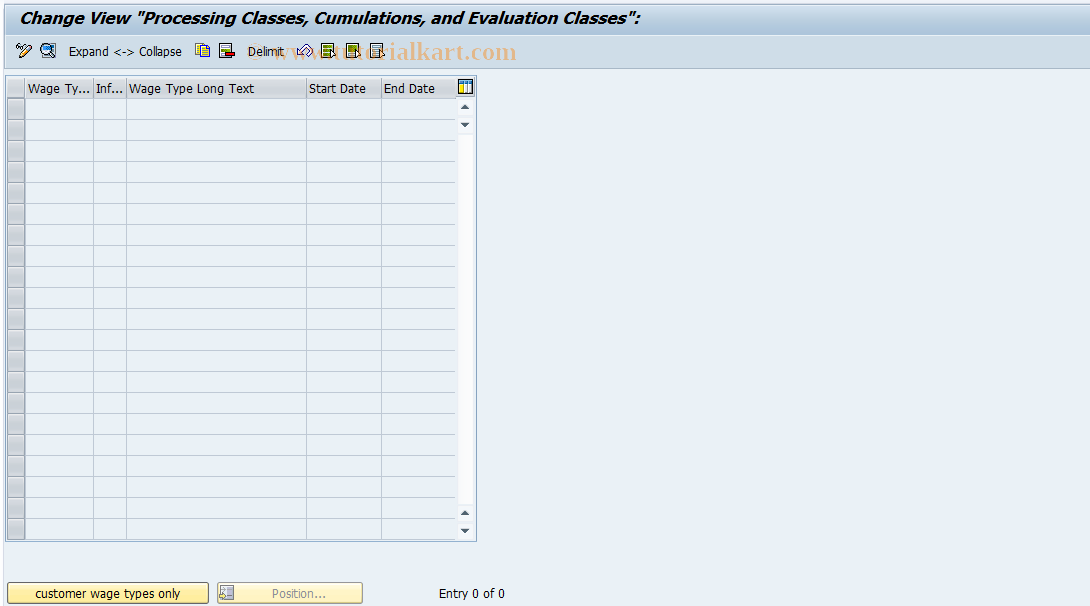 SAP TCode S_AHR_61003517 - IMG-Aktivität: OHARWT026