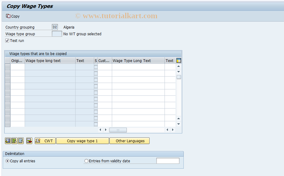 SAP TCode S_AHR_61003539 - IMG-Aktivität: OHATW_LI311