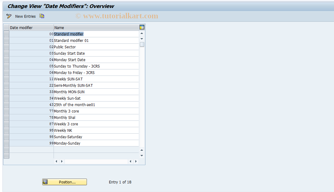 SAP TCode S_AHR_61003547 - IMG-Aktivität: OHATW_UM014