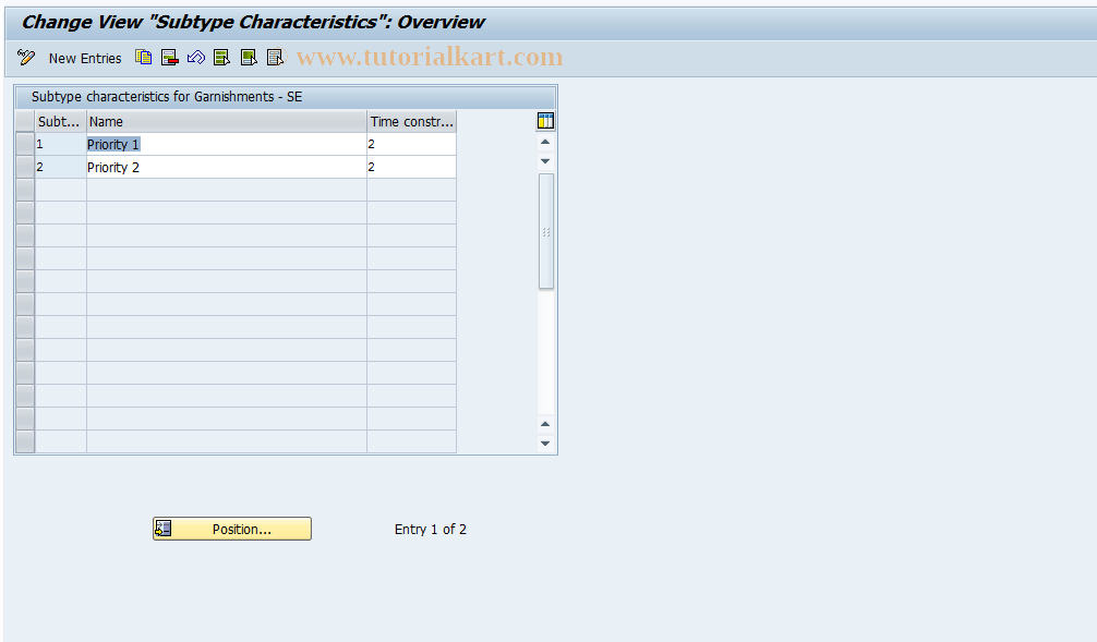 SAP TCode S_AHR_61003550 - IMG-Aktivität: OHASUD002