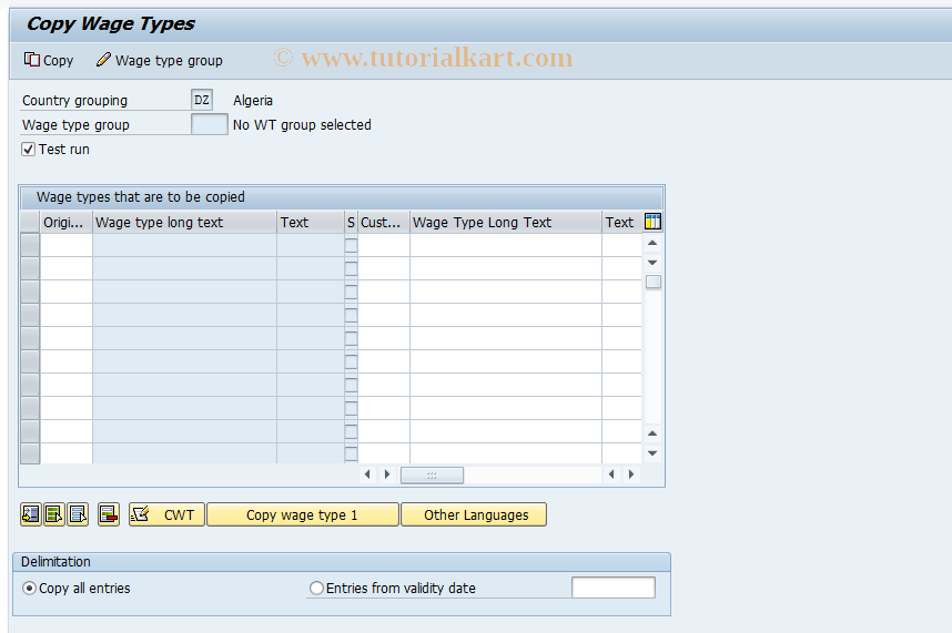 SAP TCode S_AHR_61003563 - IMG-Aktivität: OHATW_TX340