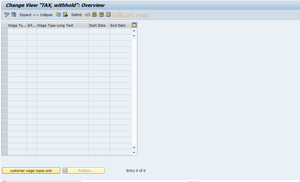 SAP TCode S_AHR_61003566 - IMG-Aktivität: OHATW_TX330