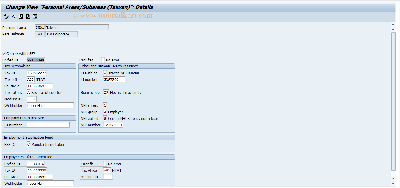 SAP TCode S_AHR_61003569 - IMG-Aktivität: OHATW_UM115