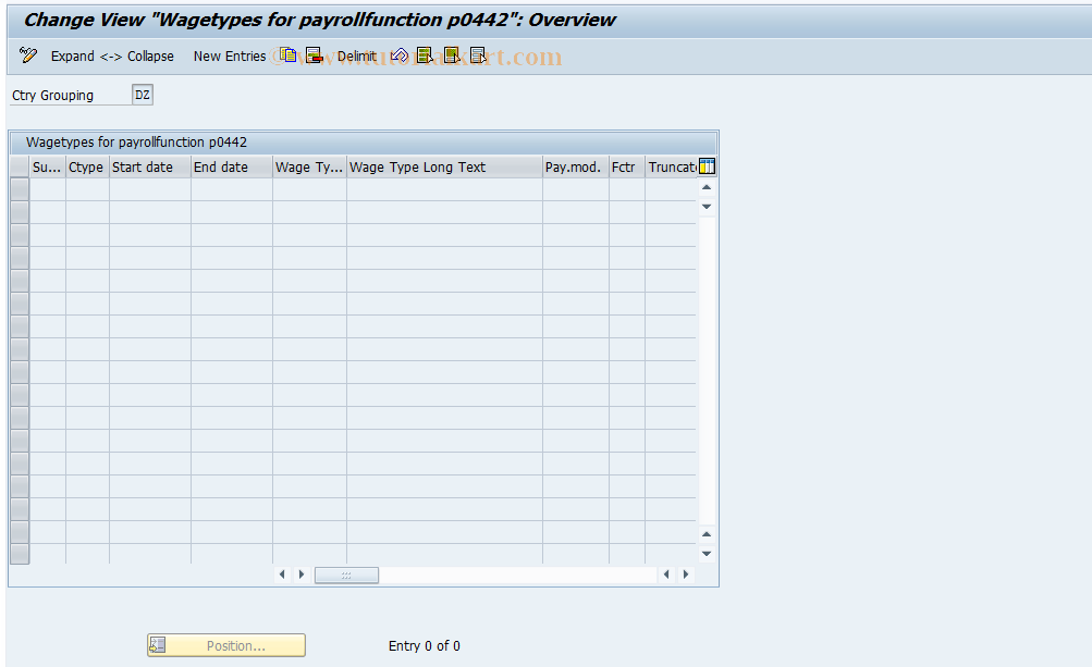 SAP TCode S_AHR_61003593 - IMG-Aktivität: OHASE_CAR100