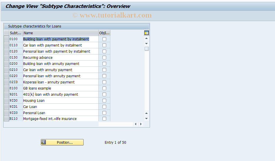 SAP TCode S_AHR_61003611 - IMG activity: OHAEDL031