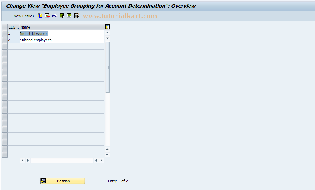 SAP TCode S_AHR_61003631 - IMG-Aktivität: OHARRI015