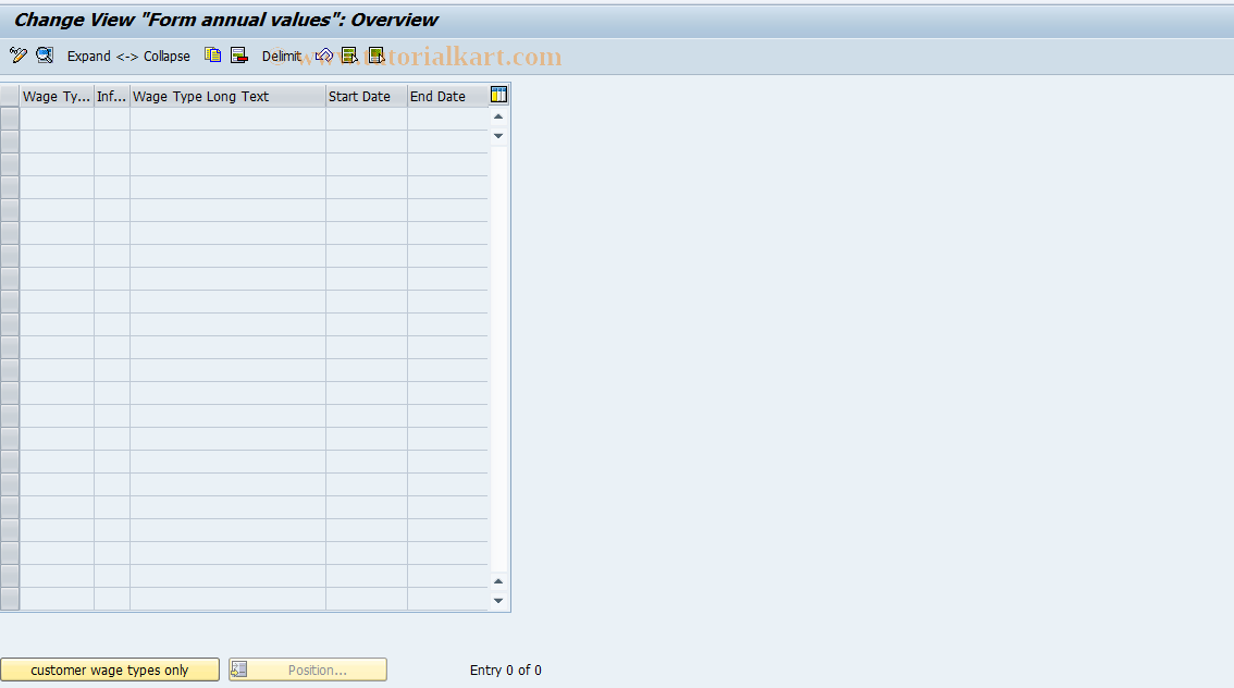 SAP TCode S_AHR_61003668 - IMG Activity: OHAMJW000