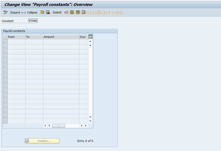 SAP TCode S_AHR_61003685 - IMG activity: OHAESFOR3