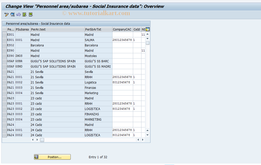 SAP TCode S_AHR_61003688 - IMG activity: OHAESFOR4