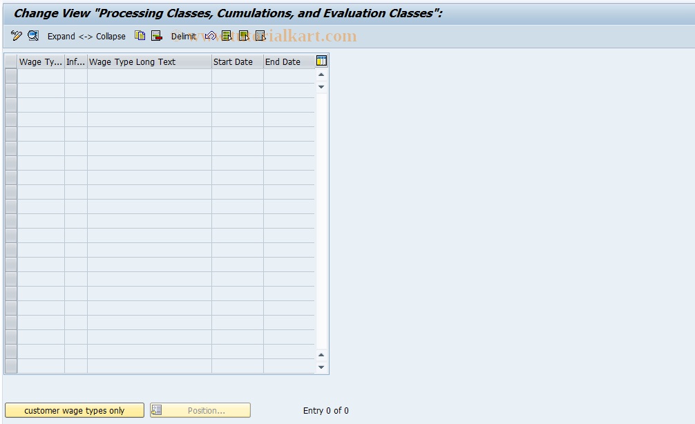 SAP TCode S_AHR_61003702 - IMG-Aktivität: OHASTA011