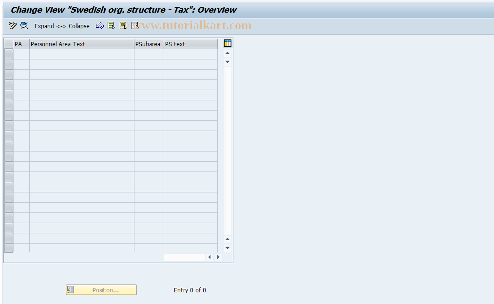 SAP TCode S_AHR_61003722 - IMG-Aktivität: OHASTA005