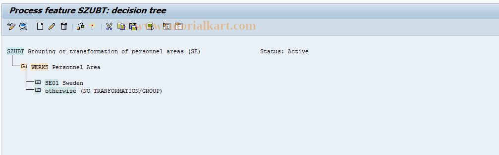 SAP TCode S_AHR_61003727 - IMG-Aktivität: OHASTA008