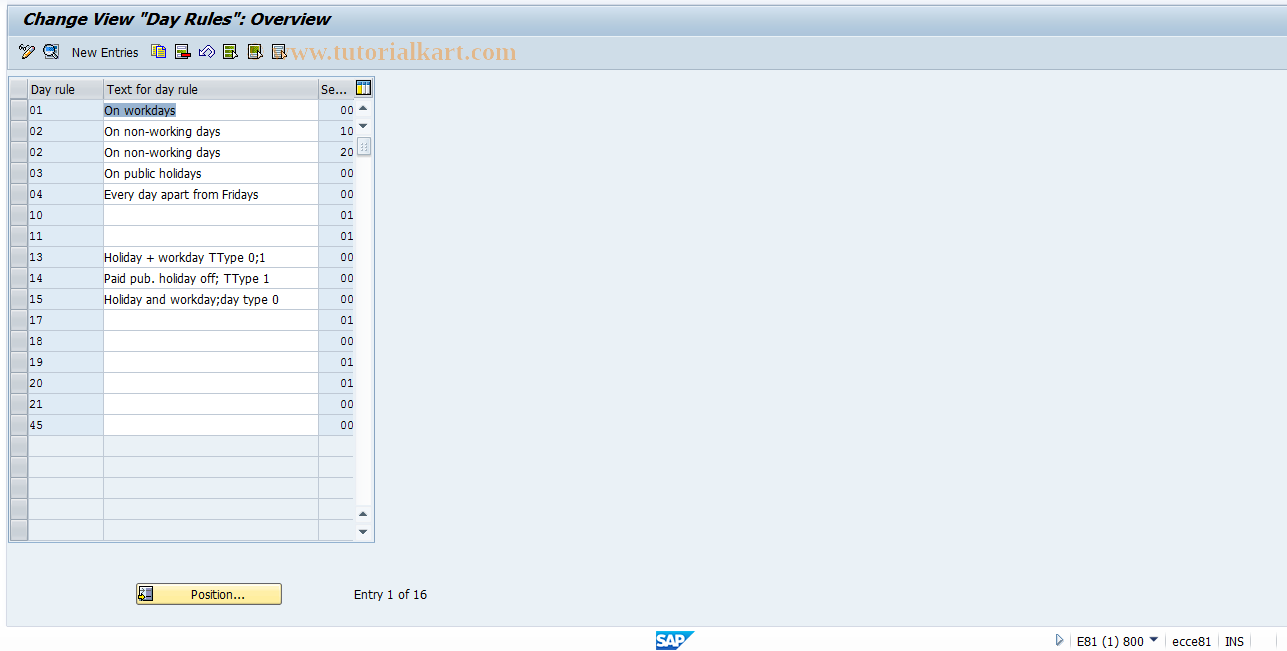 SAP TCode S_AHR_61003738 - IMG-Aktivität: OHARAB004