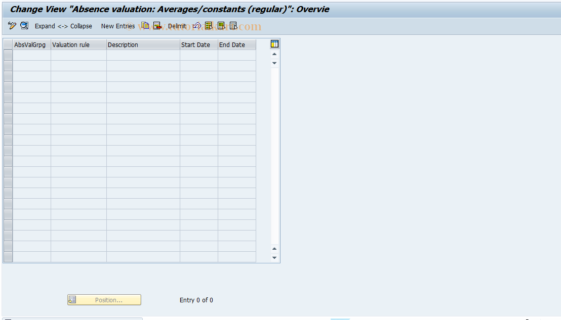 SAP TCode S_AHR_61003752 - IMG-Aktivität: OHARAB012