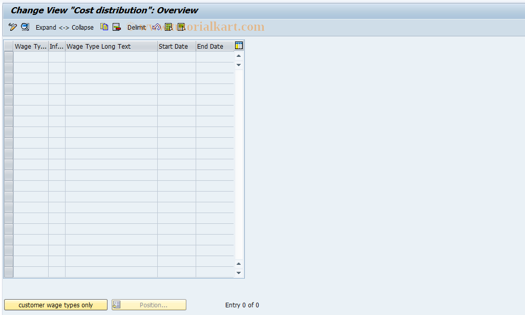 SAP TCode S_AHR_61003769 - IMG-Aktivität: OHARKL000