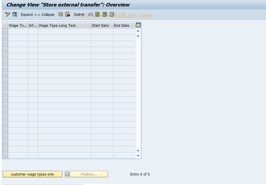 SAP TCode S_AHR_61003776 - IMG-Aktivität: OHARSL003