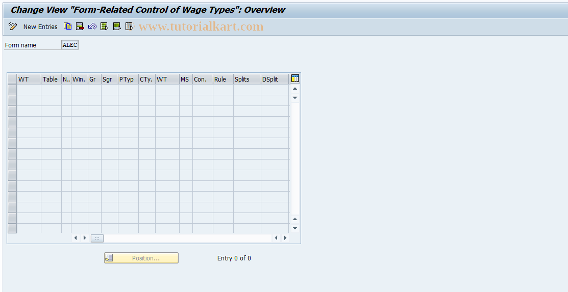 SAP TCode S_AHR_61003798 - IMG-Aktivität: OHASRE025