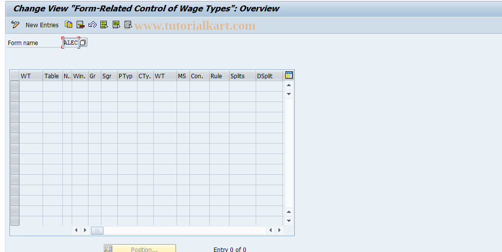 SAP TCode S_AHR_61003810 - IMG-Aktivität: OHASRE023