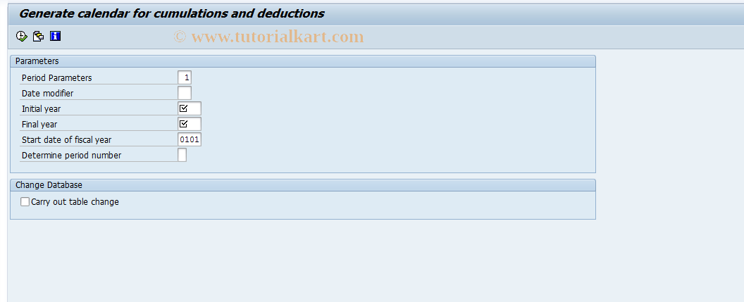 SAP TCode S_AHR_61003826 - IMG-Aktivität: OHARUM010B