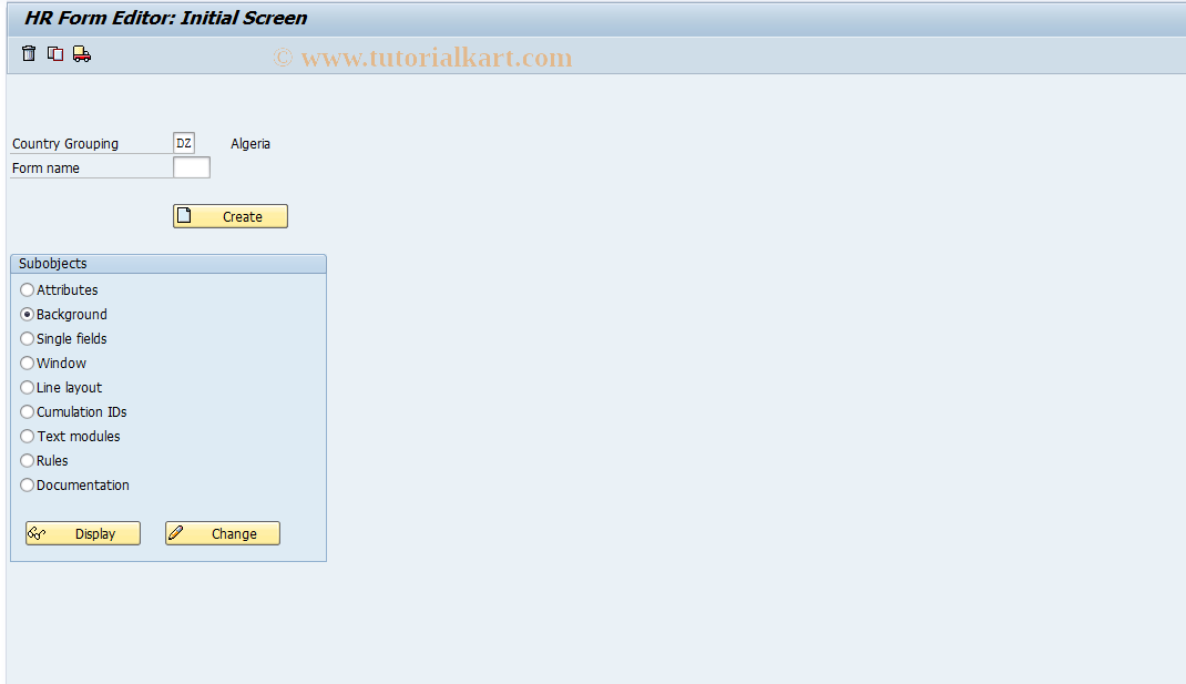 SAP TCode S_AHR_61003827 - IMG-Aktivität: SIMG_OHASE_515