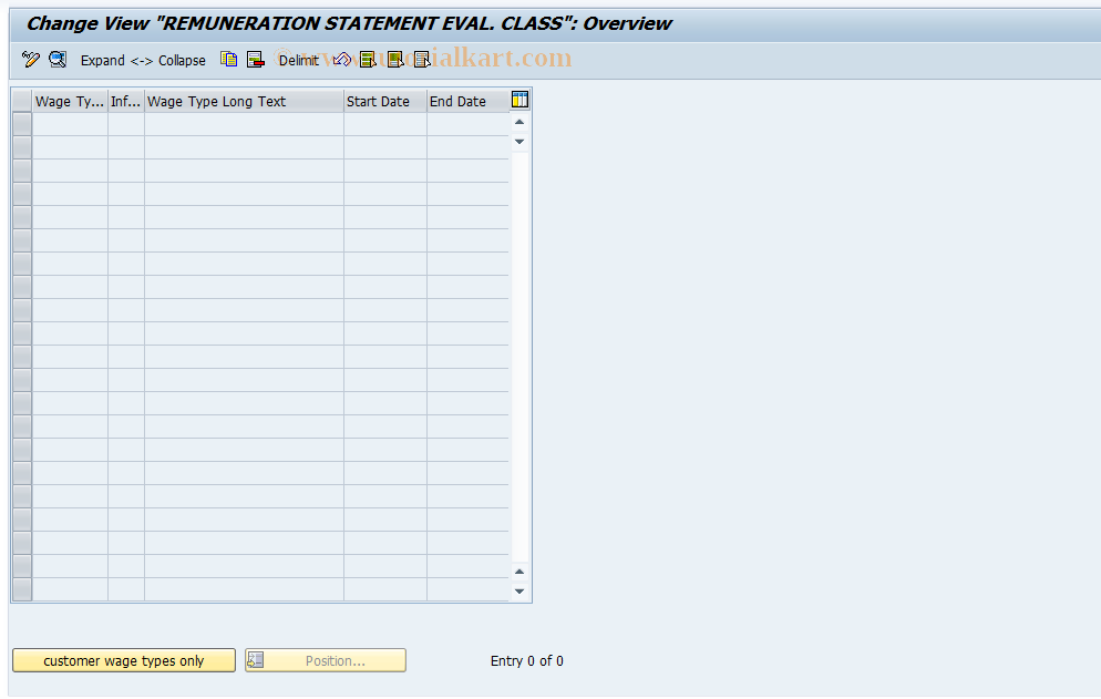 SAP TCode S_AHR_61003842 - IMG-Aktivität: SIMG_OHASE_507