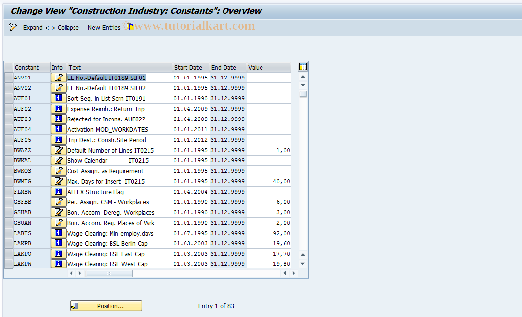 SAP TCode S_AHR_61003847 - IMG Activity: OHADBLH010