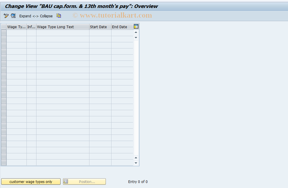 SAP TCode S_AHR_61003852 - IMG Activity: OHADBLV300