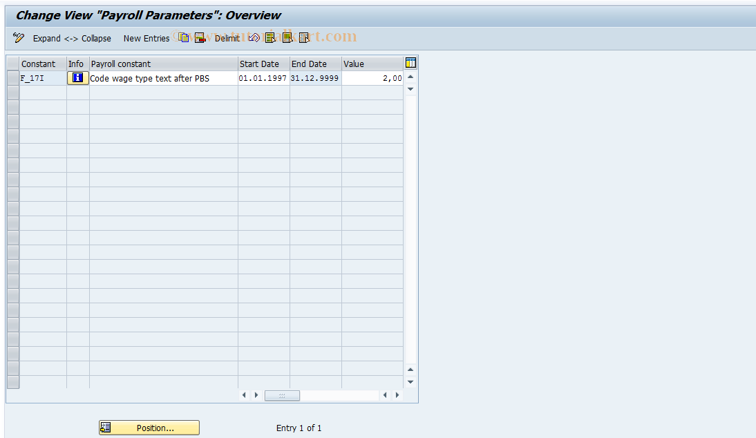 SAP TCode S_AHR_61003872 - IMG Activity: OHAM_LOHNARTENTEXTE