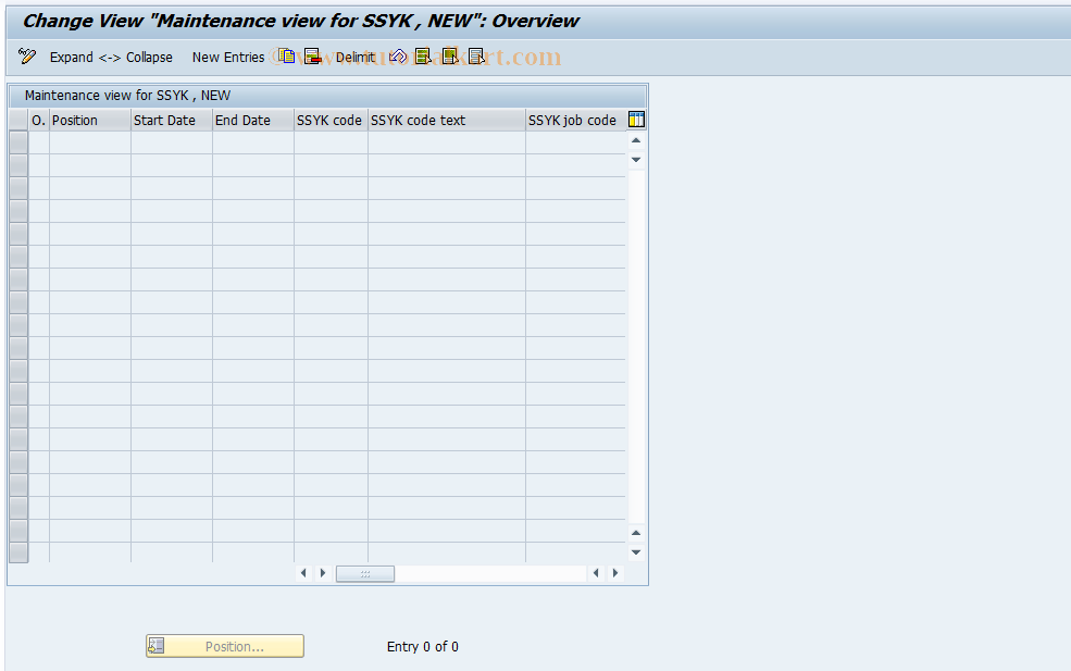 SAP TCode S_AHR_61003883 - IMG-Aktivität: OHASRE020