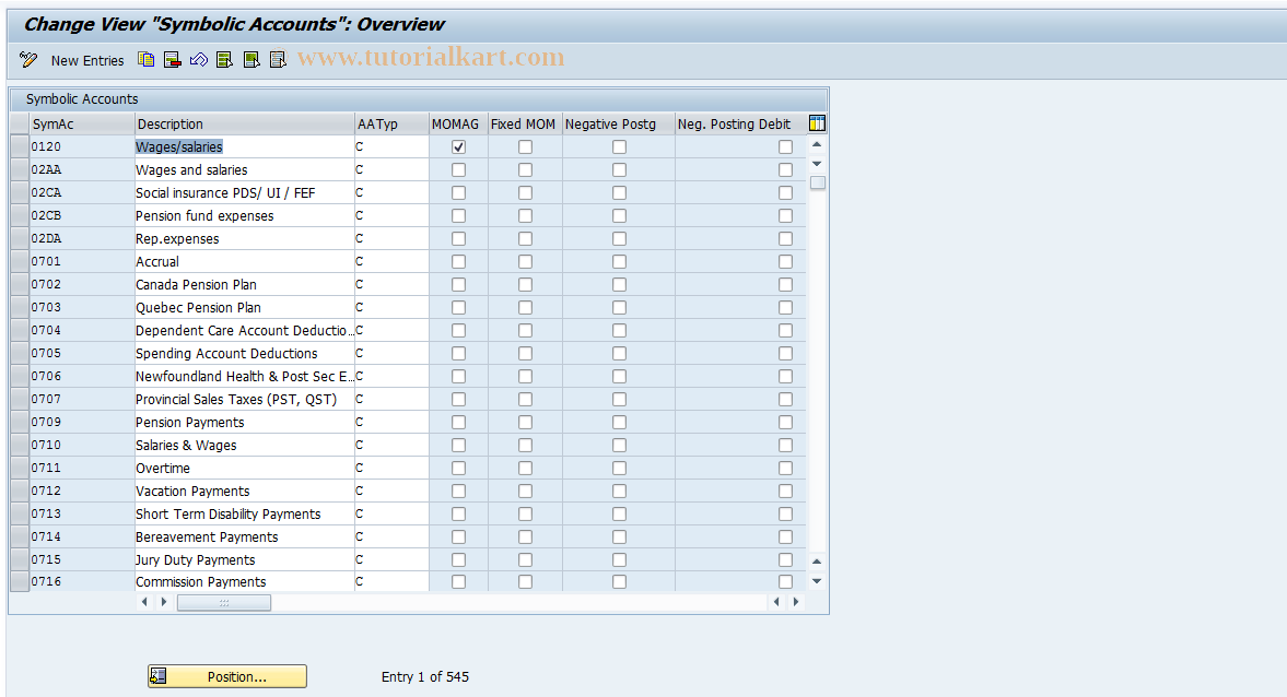 SAP TCode S_AHR_61003933 - IMG Activity: OHAM_RI042