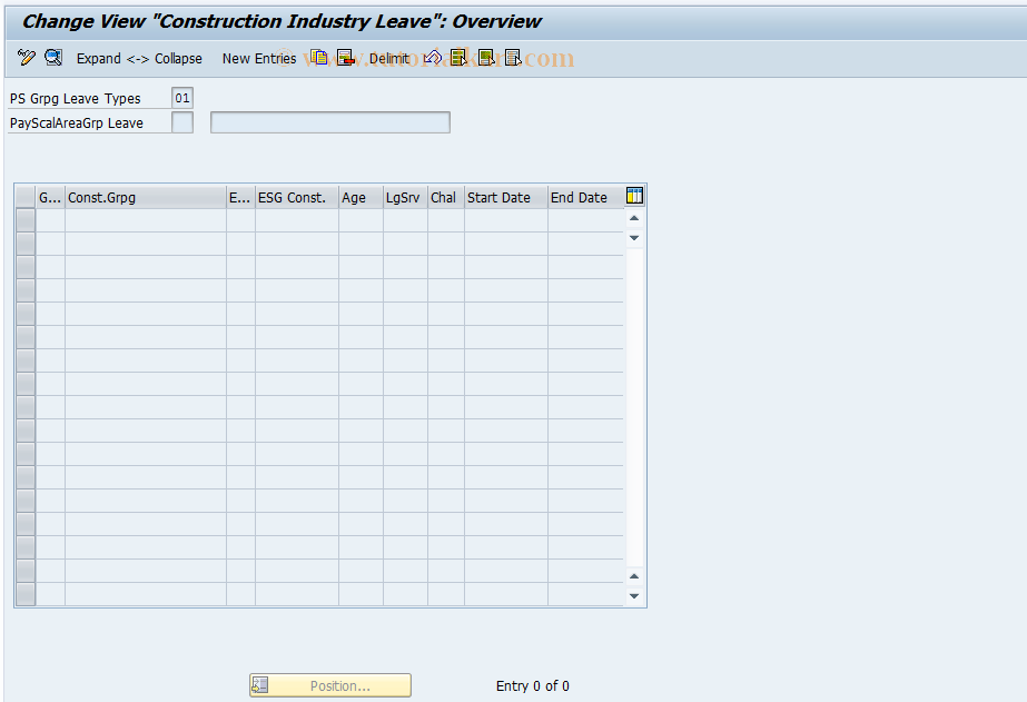 SAP TCode S_AHR_61003970 - IMG Activity: OHADBLU231