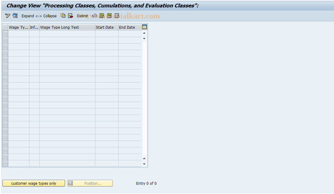 SAP TCode S_AHR_61003998 - IMG-Aktivität: OHAR1016