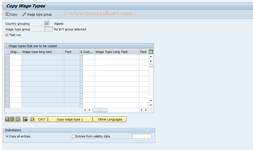 SAP TCode S_AHR_61004020 - IMG-Aktivität: OHARDD010