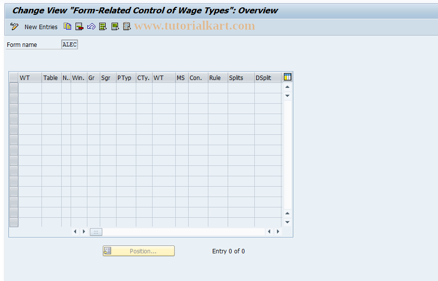 SAP TCode S_AHR_61004044 - IMG-Aktivität: OHASRE018