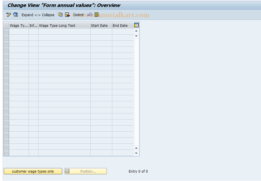 SAP TCode S_AHR_61004056 - IMG-Aktivität: OHARJW000