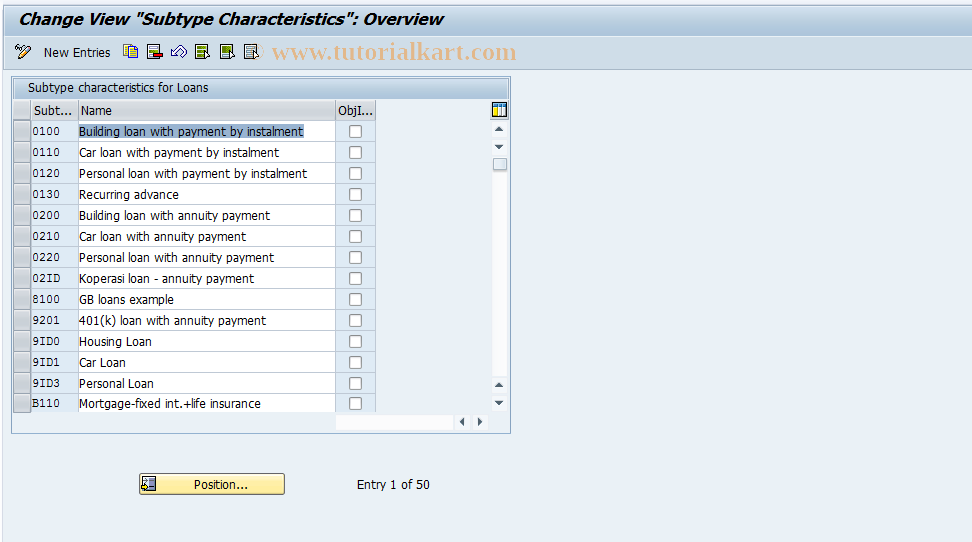 SAP TCode S_AHR_61004076 - IMG-Aktivität: OHARDL031