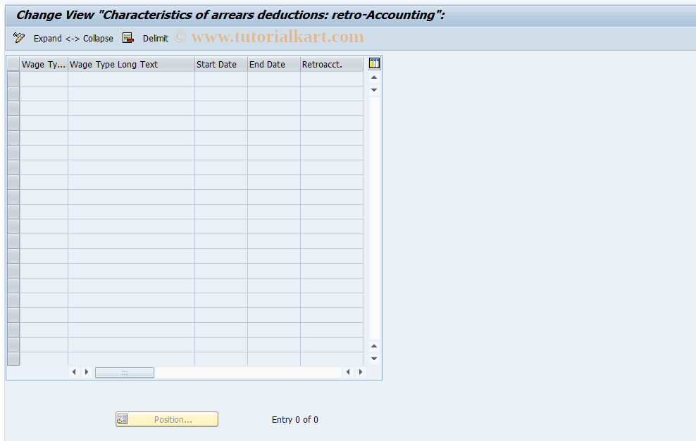 SAP TCode S_AHR_61004112 - IMG-Aktivität: OHAR1045