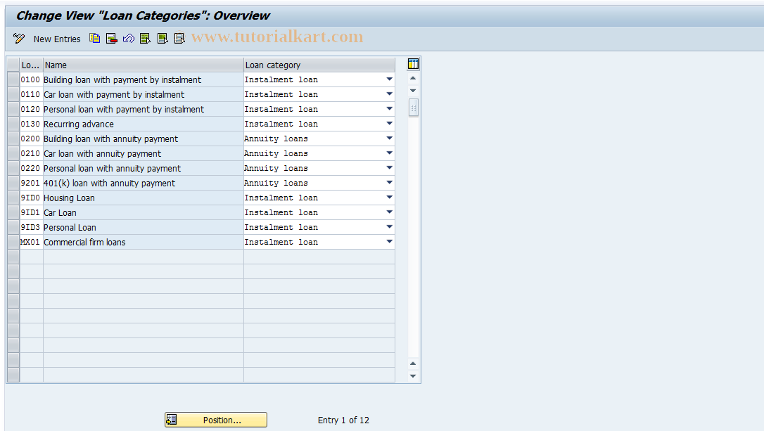 SAP TCode S_AHR_61004123 - IMG-Aktivität: OHARDL032