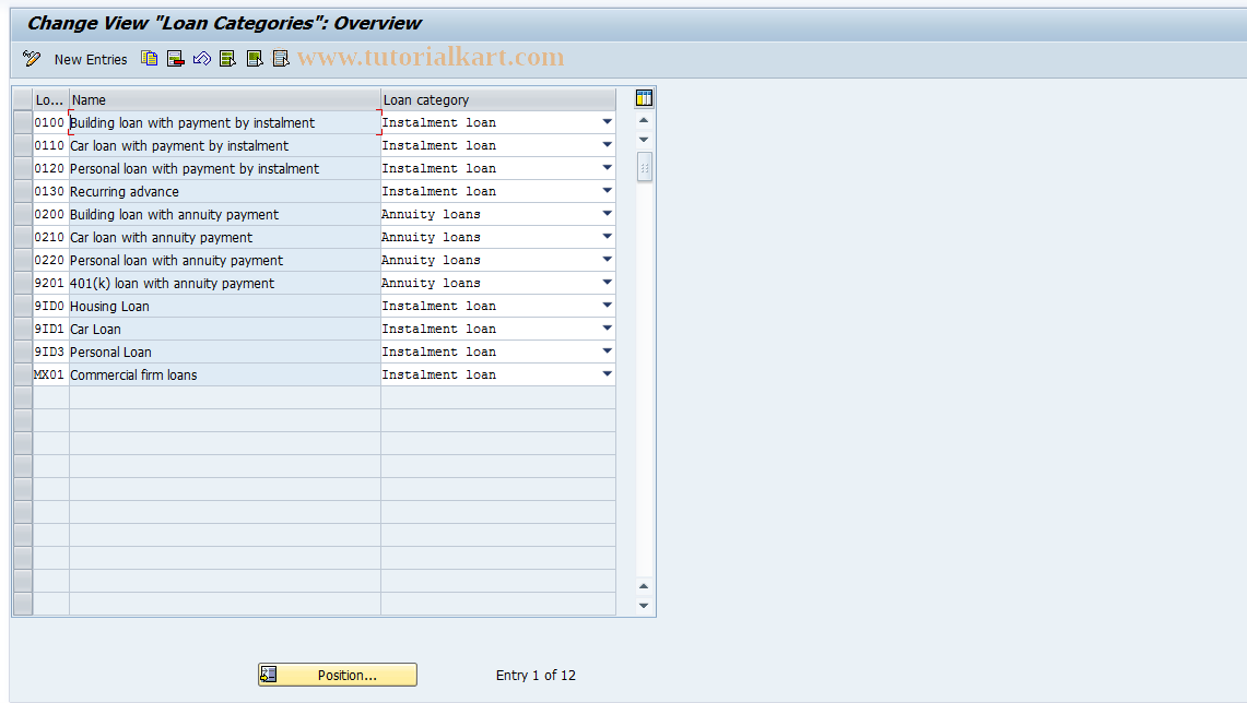 SAP TCode S_AHR_61004124 - IMG-Aktivität: OHAPH_DL032