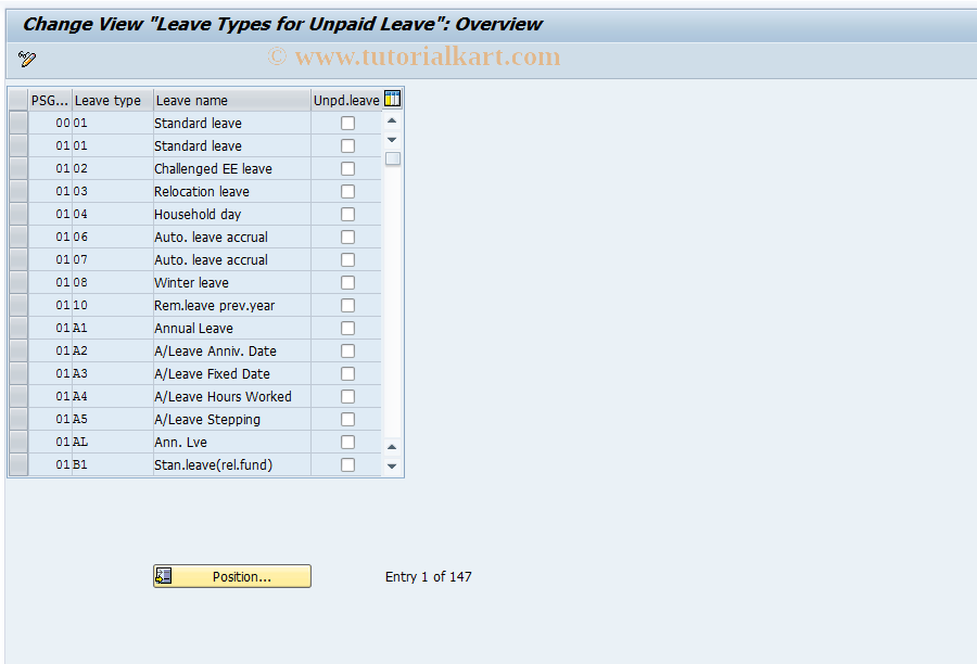 SAP TCode S_AHR_61004125 - IMG Activity: OHADBLU341