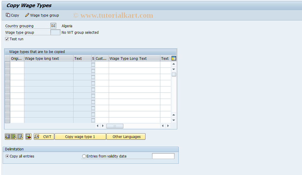 SAP TCode S_AHR_61004133 - IMG-Aktivität: OHAR1046