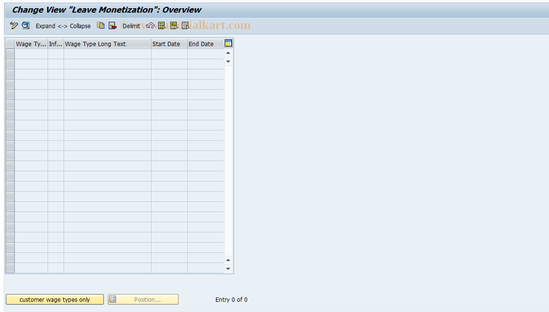 SAP TCode S_AHR_61004142 - IMG-Aktivität: OHAPHTAX010