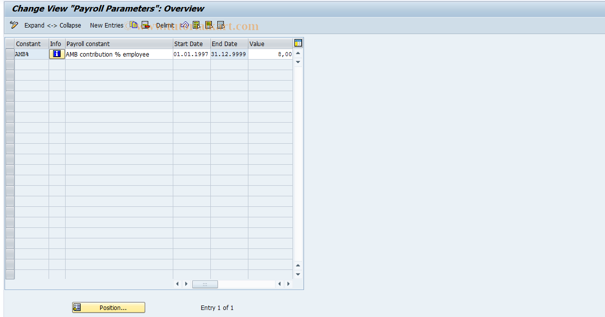 SAP TCode S_AHR_61004144 - IMG Activity: OHAMAMBPROZ