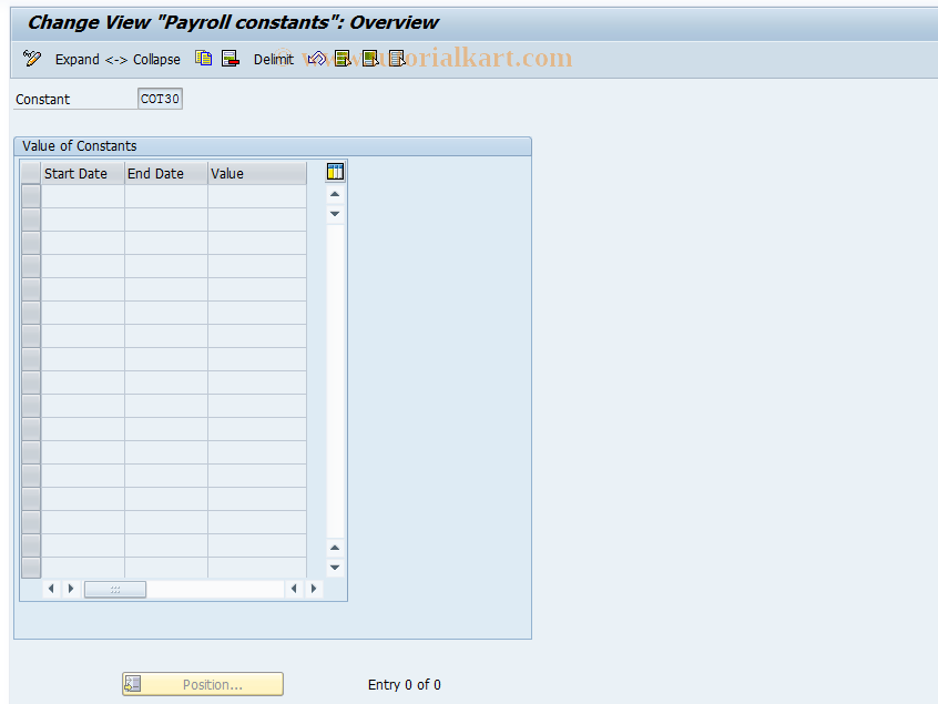 SAP TCode S_AHR_61004165 - IMG activity: OHAE0043