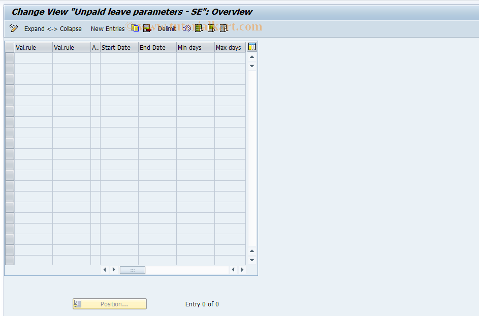 SAP TCode S_AHR_61004172 - IMG-Aktivität: OHASE_AB016