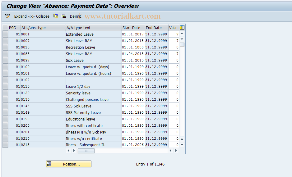 SAP TCode S_AHR_61004184 - IMG-Aktivität: OHASE_AB002