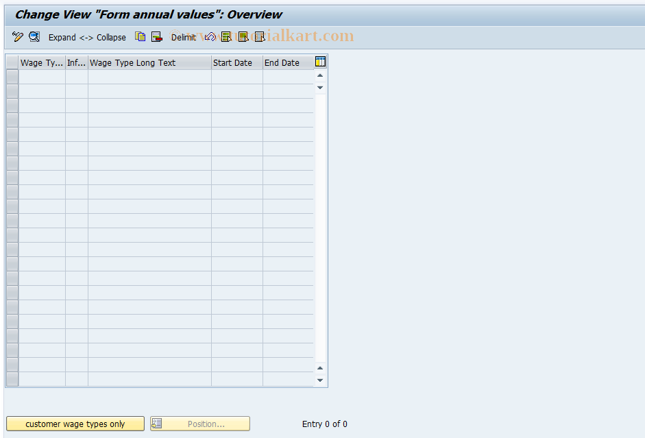 SAP TCode S_AHR_61004190 - IMG-Aktivität: OHAPH_JW000