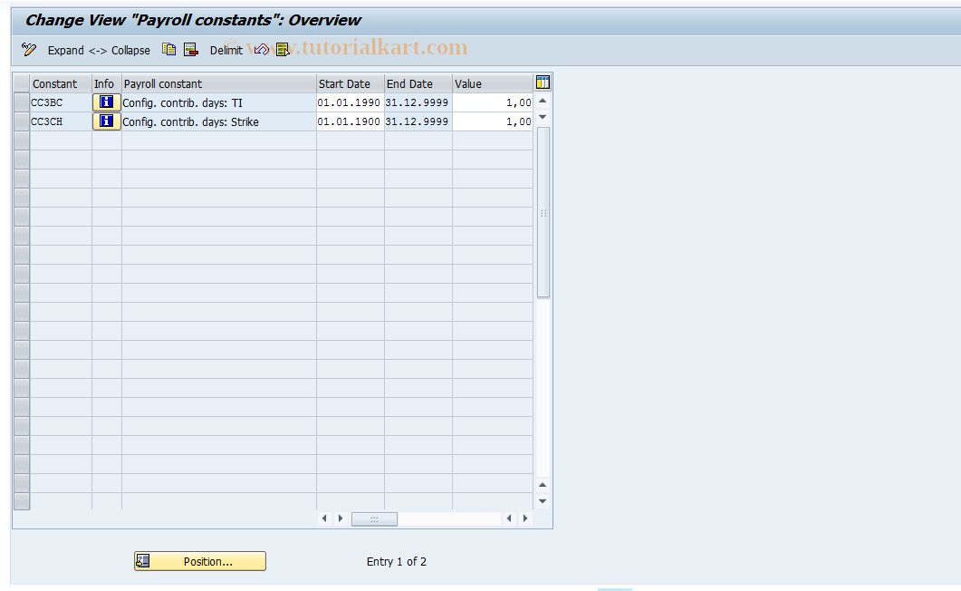 SAP TCode S_AHR_61004245 - IMG activity: OHAE_CC3BC